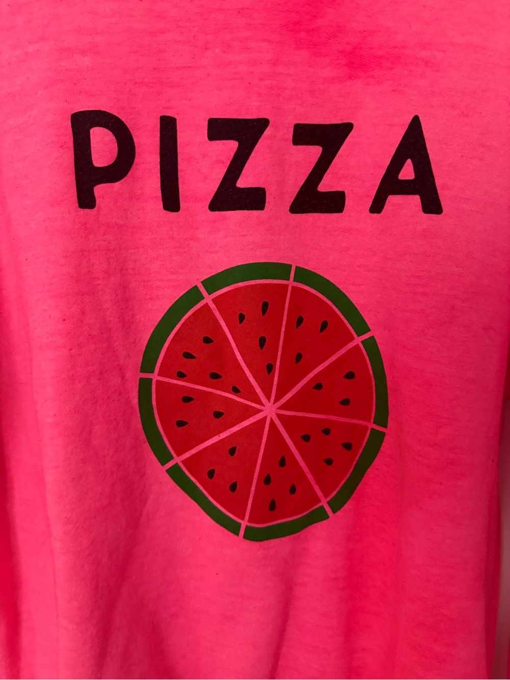 Rxmance Hot Pink 'PIZZA' watermelon Graphic Sweatshirt - Picture 2 of 5